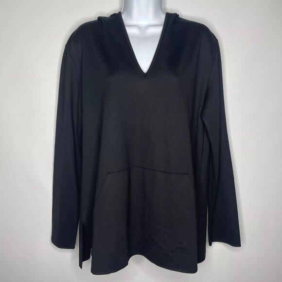 Isle by Melis Kozan Black Diamond Hoodie Hooded Tunic Sweatshirt - Picture 1 of 8